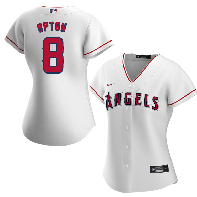 Nike Women #8 Justin Upton Los Angeles Angels Baseball Jerseys Sale-White